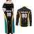 Bahamas Basketball Custom Couples Matching Off Shoulder Maxi Dress and Long Sleeve Button Shirt Team Bahamas Come On