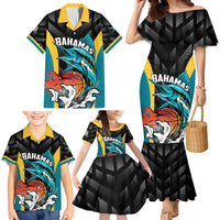 Bahamas Basketball Custom Family Matching Mermaid Dress and Hawaiian Shirt Team Bahamas Come On