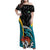 Bahamas Basketball Custom Family Matching Off Shoulder Maxi Dress and Hawaiian Shirt Team Bahamas Come On