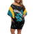 Bahamas Basketball Custom Family Matching Off Shoulder Short Dress and Hawaiian Shirt Team Bahamas Come On