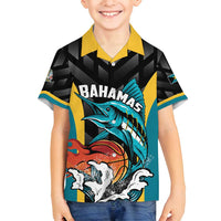 Bahamas Basketball Custom Family Matching Off Shoulder Short Dress and Hawaiian Shirt Team Bahamas Come On