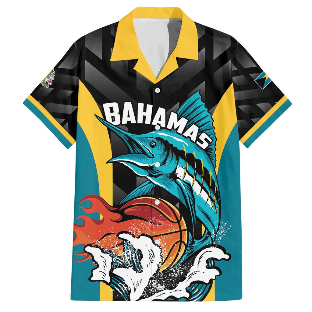 Bahamas Basketball Custom Family Matching Short Sleeve Bodycon Dress and Hawaiian Shirt Team Bahamas Come On