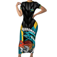 Bahamas Basketball Custom Family Matching Short Sleeve Bodycon Dress and Hawaiian Shirt Team Bahamas Come On