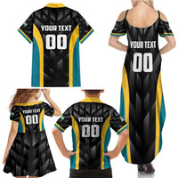 Bahamas Basketball Custom Family Matching Summer Maxi Dress and Hawaiian Shirt Team Bahamas Come On