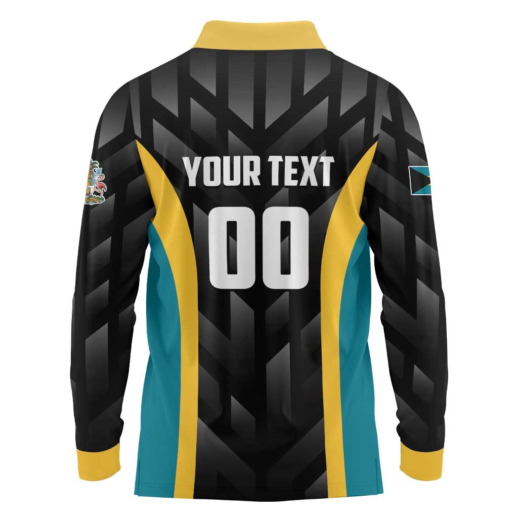 Bahamas Basketball Custom Long Sleeve Polo Shirt Team Bahamas Come On