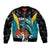 Bahamas Basketball Custom Sleeve Zip Bomber Jacket Team Bahamas Come On