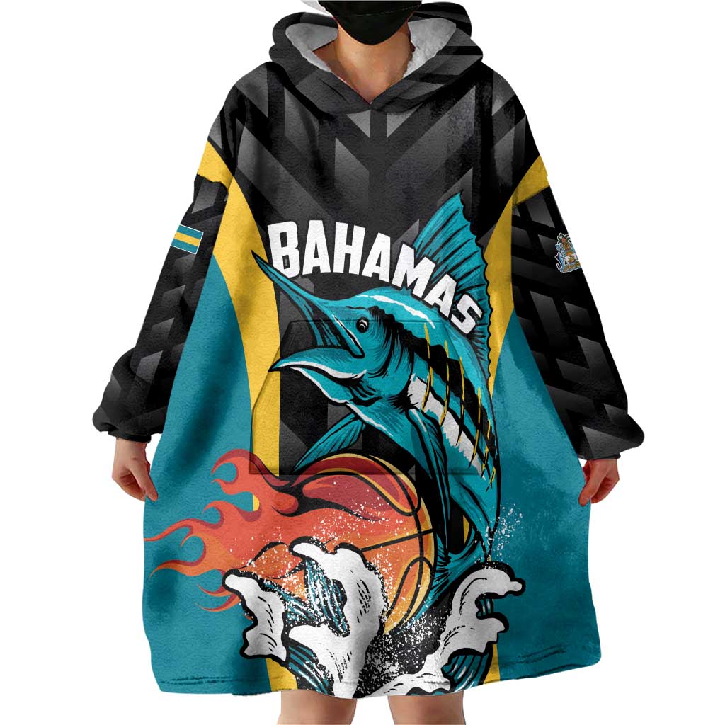 Bahamas Basketball Custom Wearable Blanket Hoodie Team Bahamas Come On