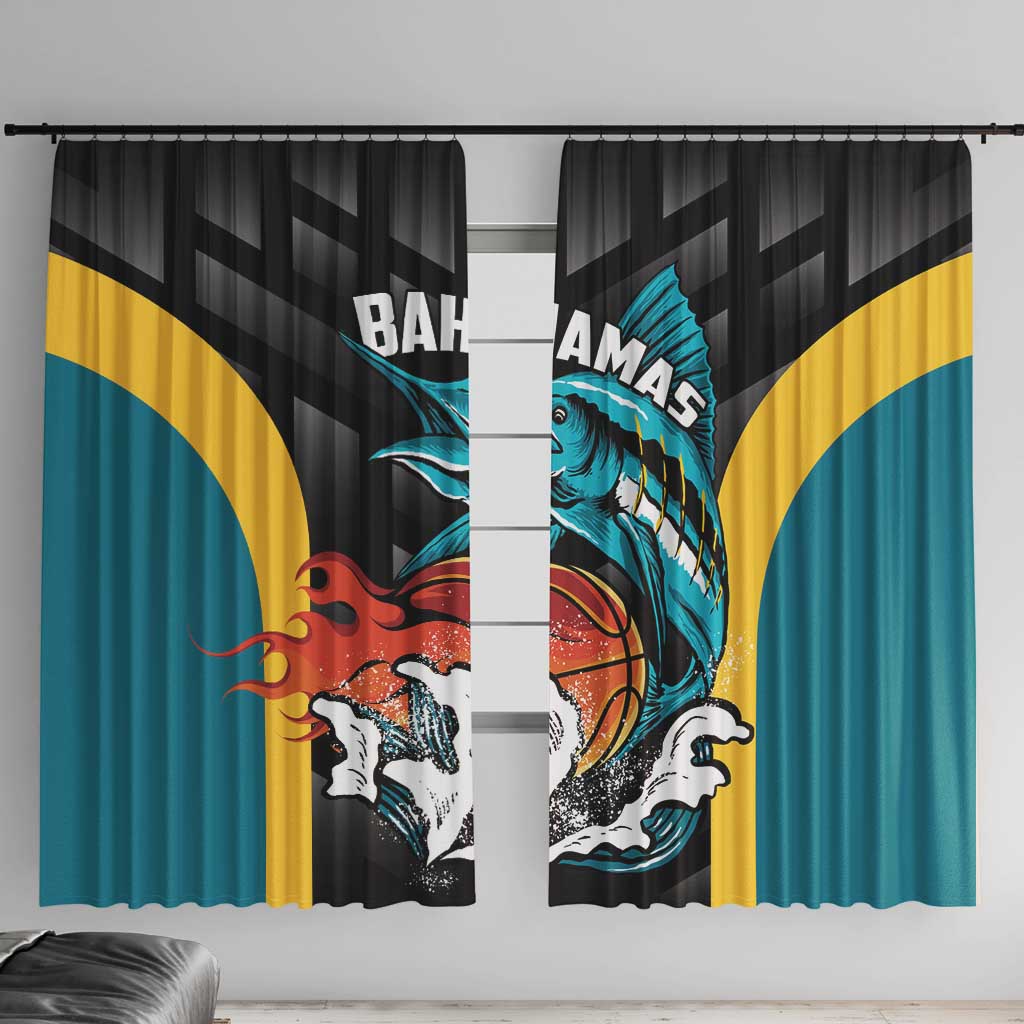Bahamas Basketball Window Curtain Team Bahamas Come On