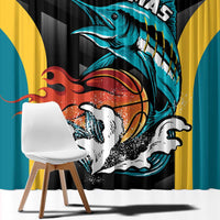 Bahamas Basketball Window Curtain Team Bahamas Come On