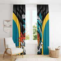 Bahamas Basketball Window Curtain Team Bahamas Come On