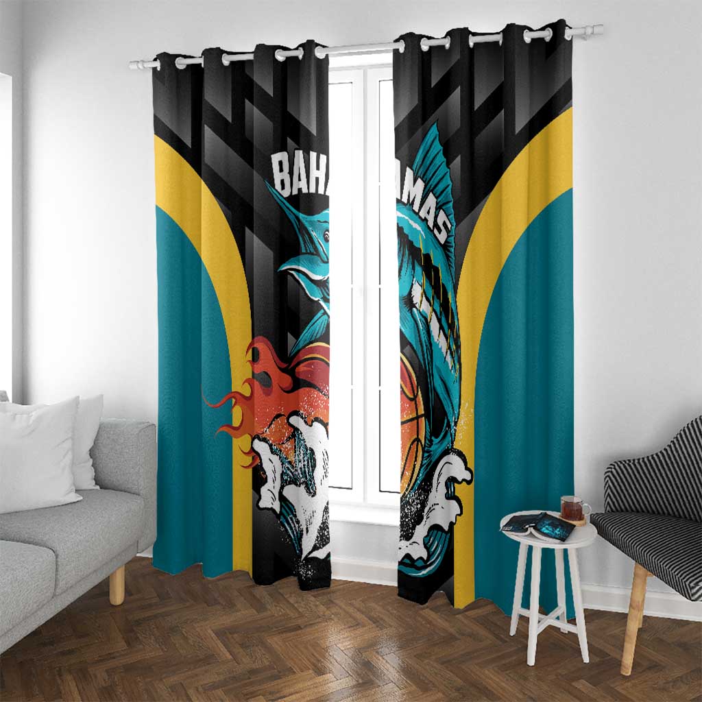 Bahamas Basketball Window Curtain Team Bahamas Come On