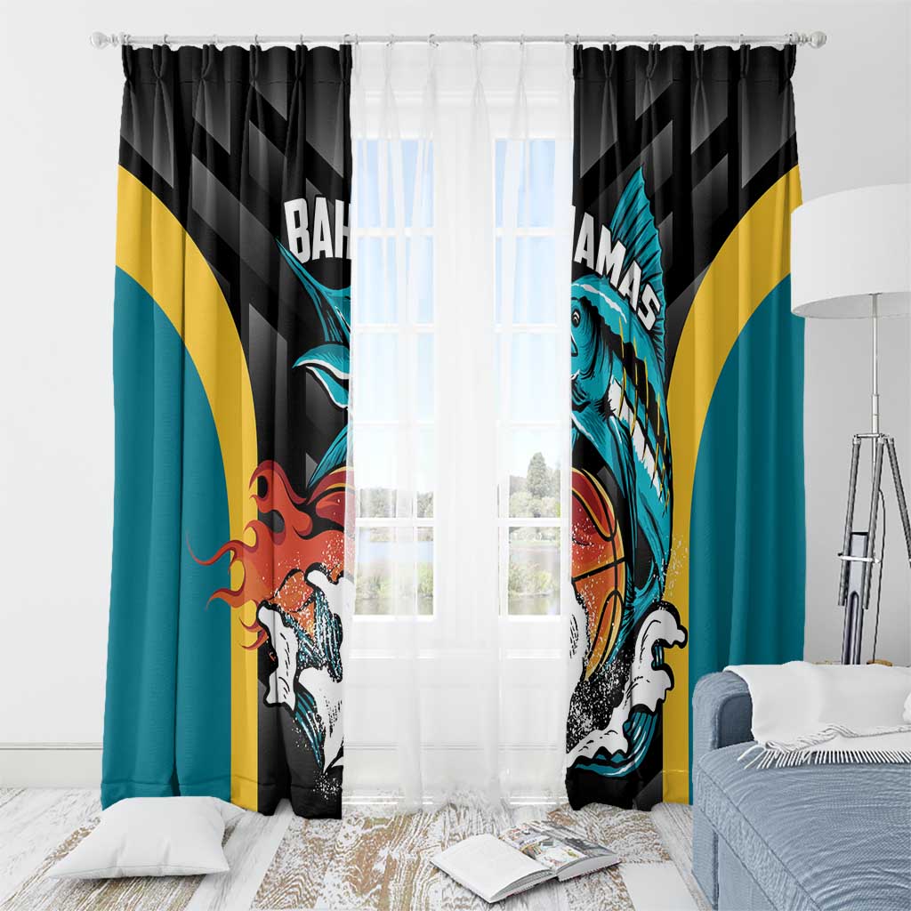 Bahamas Basketball Window Curtain Team Bahamas Come On
