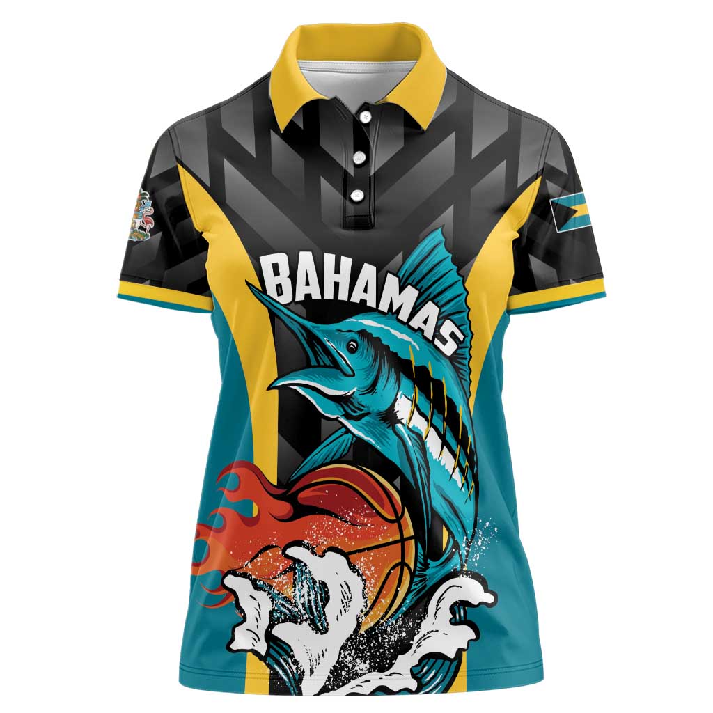 Bahamas Basketball Custom Women Polo Shirt Team Bahamas Come On