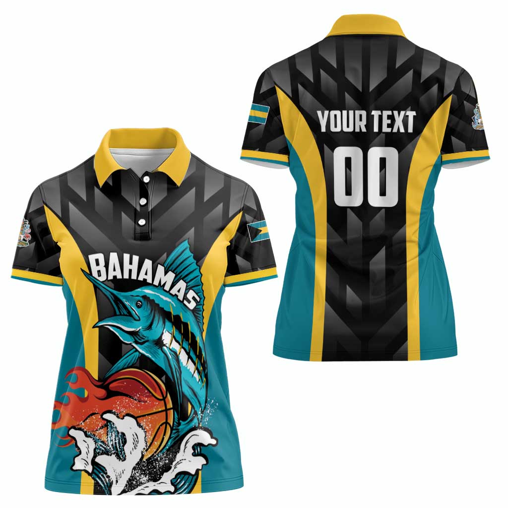 Bahamas Basketball Custom Women Polo Shirt Team Bahamas Come On