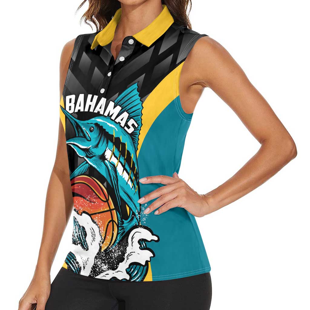 Bahamas Basketball Custom Women Sleeveless Polo Shirt Team Bahamas Come On
