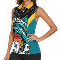 Bahamas Basketball Custom Women Sleeveless Polo Shirt Team Bahamas Come On