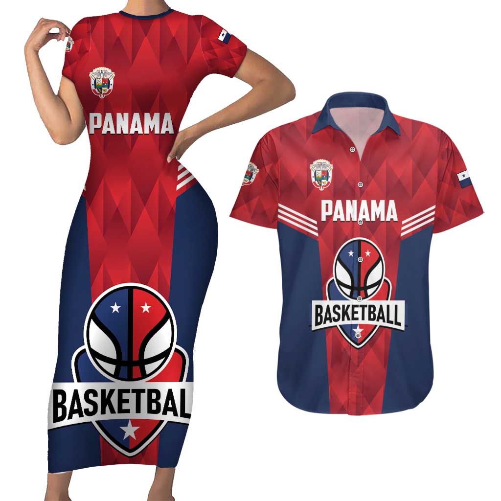 Panama Basketball Custom Couples Matching Short Sleeve Bodycon Dress and Hawaiian Shirt Panama Go Champion