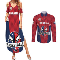 Panama Basketball Custom Couples Matching Summer Maxi Dress and Long Sleeve Button Shirt Panama Go Champion
