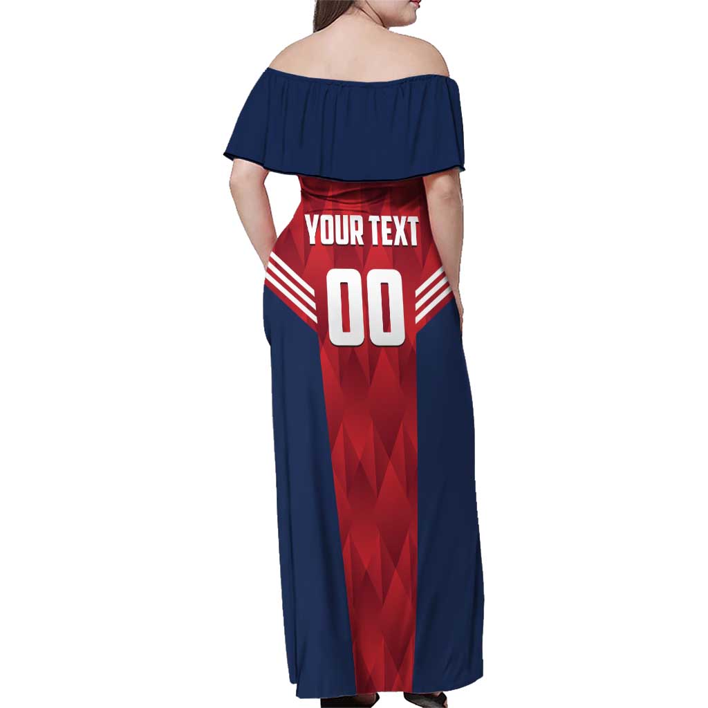 Panama Basketball Custom Family Matching Off Shoulder Maxi Dress and Hawaiian Shirt Panama Go Champion