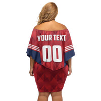 Panama Basketball Custom Family Matching Off Shoulder Short Dress and Hawaiian Shirt Panama Go Champion