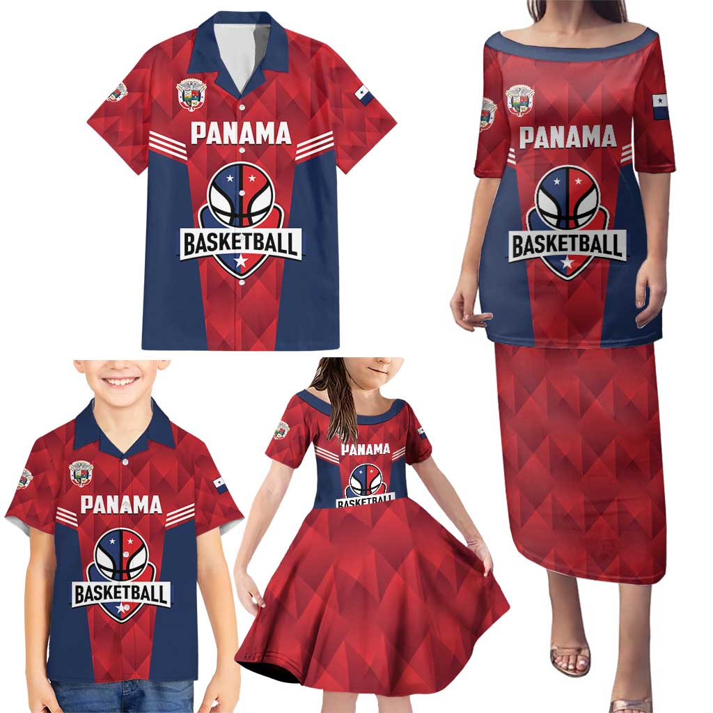Panama Basketball Custom Family Matching Puletasi and Hawaiian Shirt Panama Go Champion