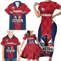 Panama Basketball Custom Family Matching Short Sleeve Bodycon Dress and Hawaiian Shirt Panama Go Champion
