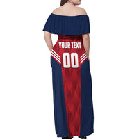 Panama Basketball Custom Off Shoulder Maxi Dress Panama Go Champion