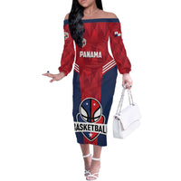 Panama Basketball Custom Off The Shoulder Long Sleeve Dress Panama Go Champion