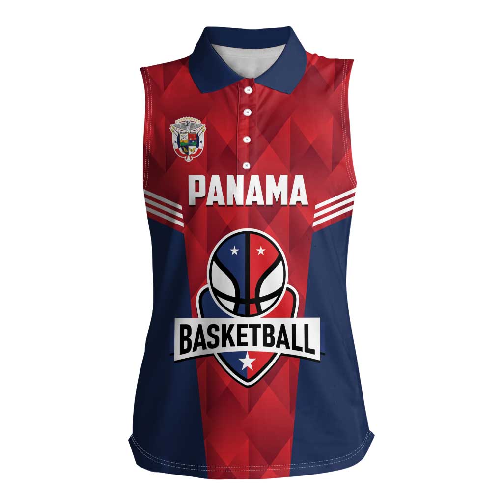 Panama Basketball Custom Women Sleeveless Polo Shirt Panama Go Champion