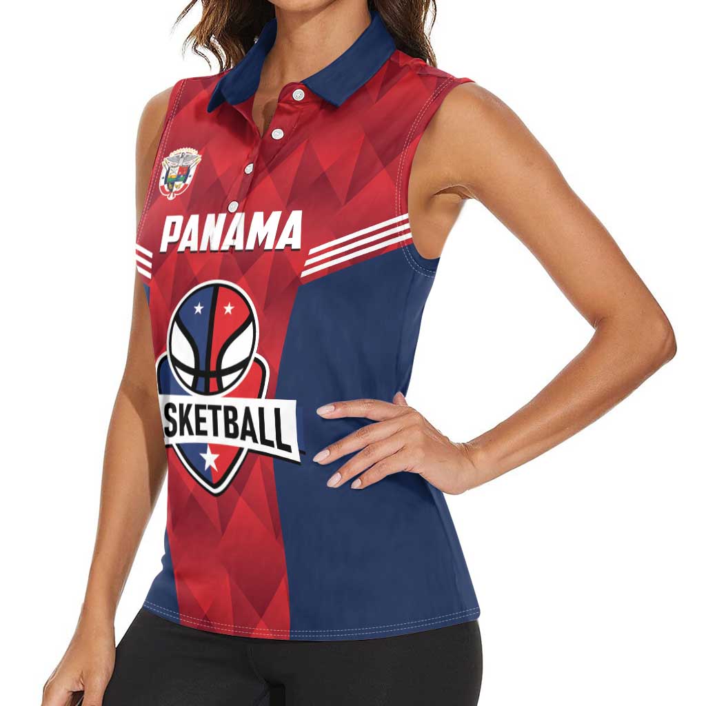 Panama Basketball Custom Women Sleeveless Polo Shirt Panama Go Champion