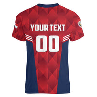 Panama Basketball Custom Women V-Neck T-Shirt Panama Go Champion