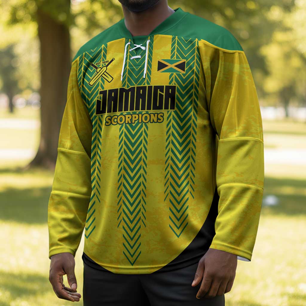 Custom Jamaica Cricket Scorpions Hockey Jersey Go Champions