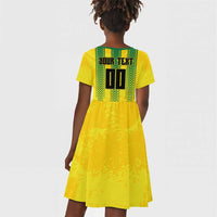 Custom Jamaica Cricket Scorpions Kid Short Sleeve Dress Go Champions