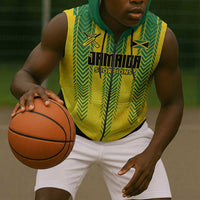 Custom Jamaica Cricket Scorpions Sleeveless Zip Hoodie Go Champions