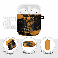 Fishing Solves Most of My Problems AirPods Case Grunge Style