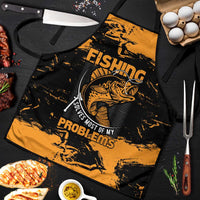 Fishing Solves Most of My Problems Apron Grunge Style