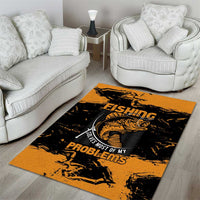 Fishing Solves Most of My Problems Area Rug Grunge Style