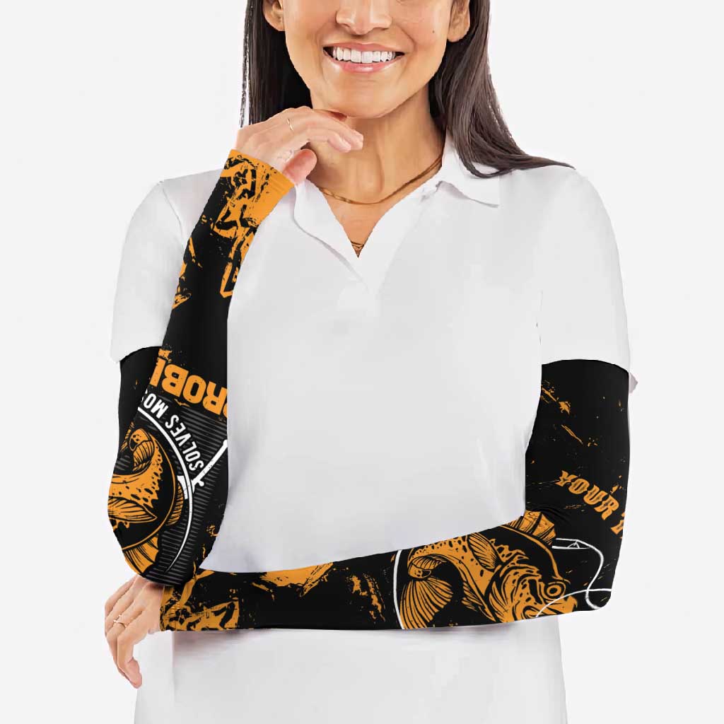 Personalized Fishing Solves Most of My Problems Arm Sleeves Grunge Style