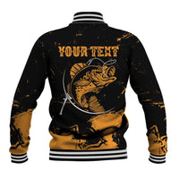 Personalized Fishing Solves Most of My Problems Baseball Jacket Grunge Style