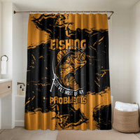 Fishing Solves Most of My Problems Bathroom Set Grunge Style