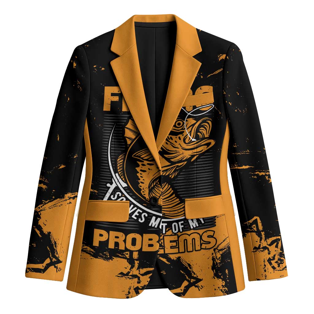 Personalized Fishing Solves Most of My Problems Blazer Grunge Style