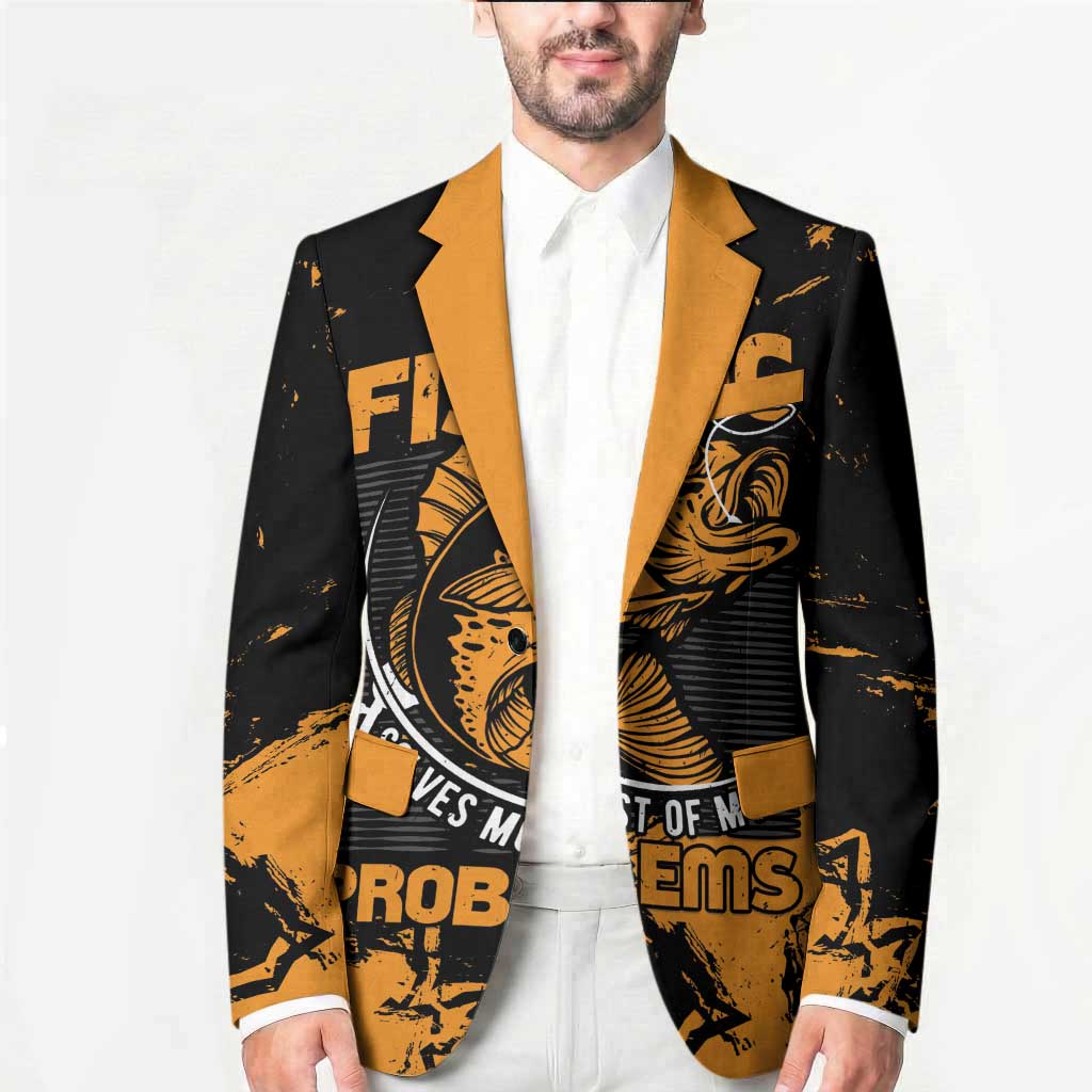 Personalized Fishing Solves Most of My Problems Blazer Grunge Style