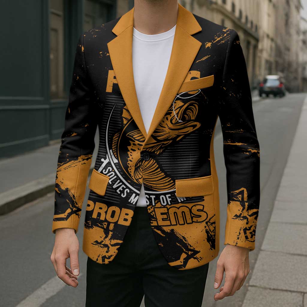 Personalized Fishing Solves Most of My Problems Blazer Grunge Style