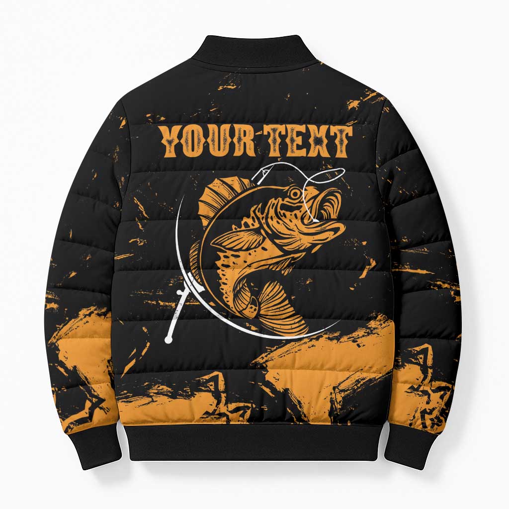 Personalized Fishing Solves Most of My Problems Bomber Puffer Jacket Grunge Style
