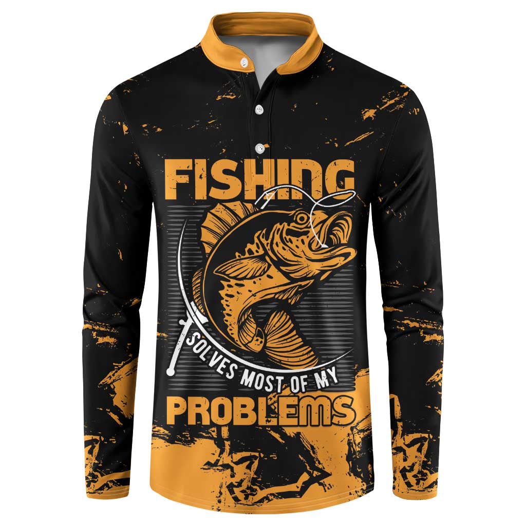 Personalized Fishing Solves Most of My Problems Button Sweatshirt Grunge Style