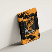 Fishing Solves Most of My Problems Canvas Wall Art Grunge Style