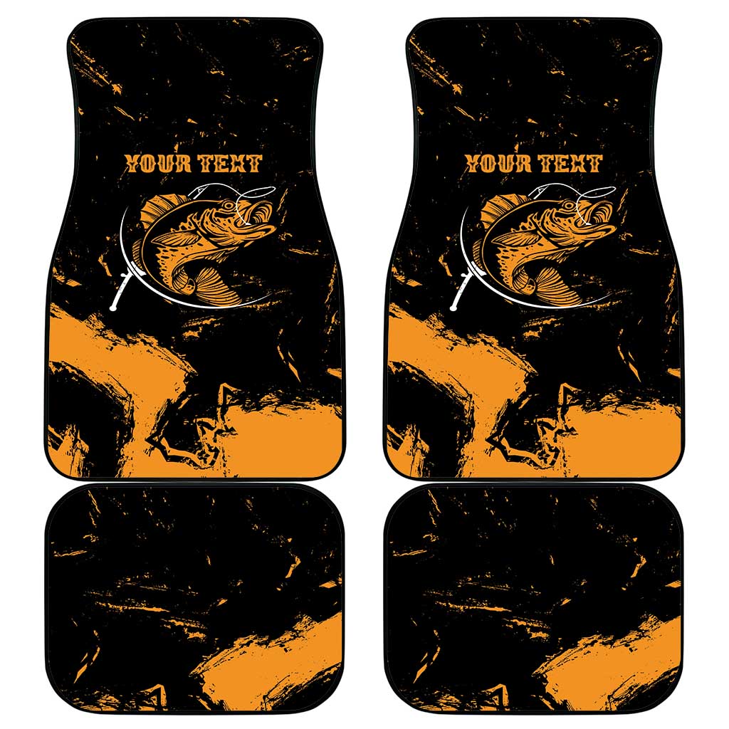 Personalized Fishing Solves Most of My Problems Car Mats Grunge Style