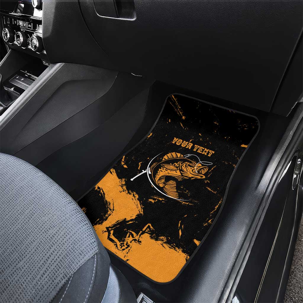 Personalized Fishing Solves Most of My Problems Car Mats Grunge Style