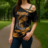 Personalized Fishing Solves Most of My Problems Cross Shoulder Shirt Grunge Style