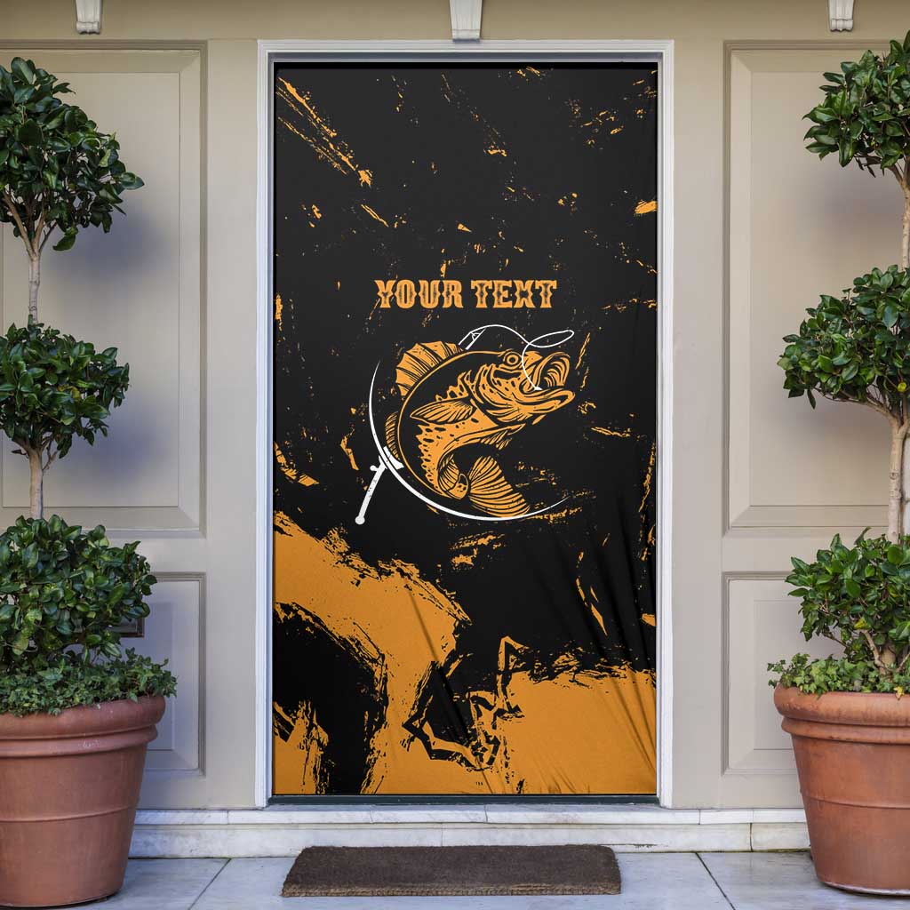 Personalized Fishing Solves Most of My Problems Door Cover Grunge Style